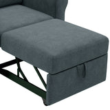 3-in-1 Modern Accent Chair with Adjust Backrest Convertible Sofa Bed - 34"x33"x33"H