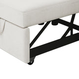 3-in-1 Modern Accent Chair with Adjust Backrest Convertible Sofa Bed - 34"x33"x33"H