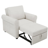 3-in-1 Modern Accent Chair with Adjust Backrest Convertible Sofa Bed - 34"x33"x33"H