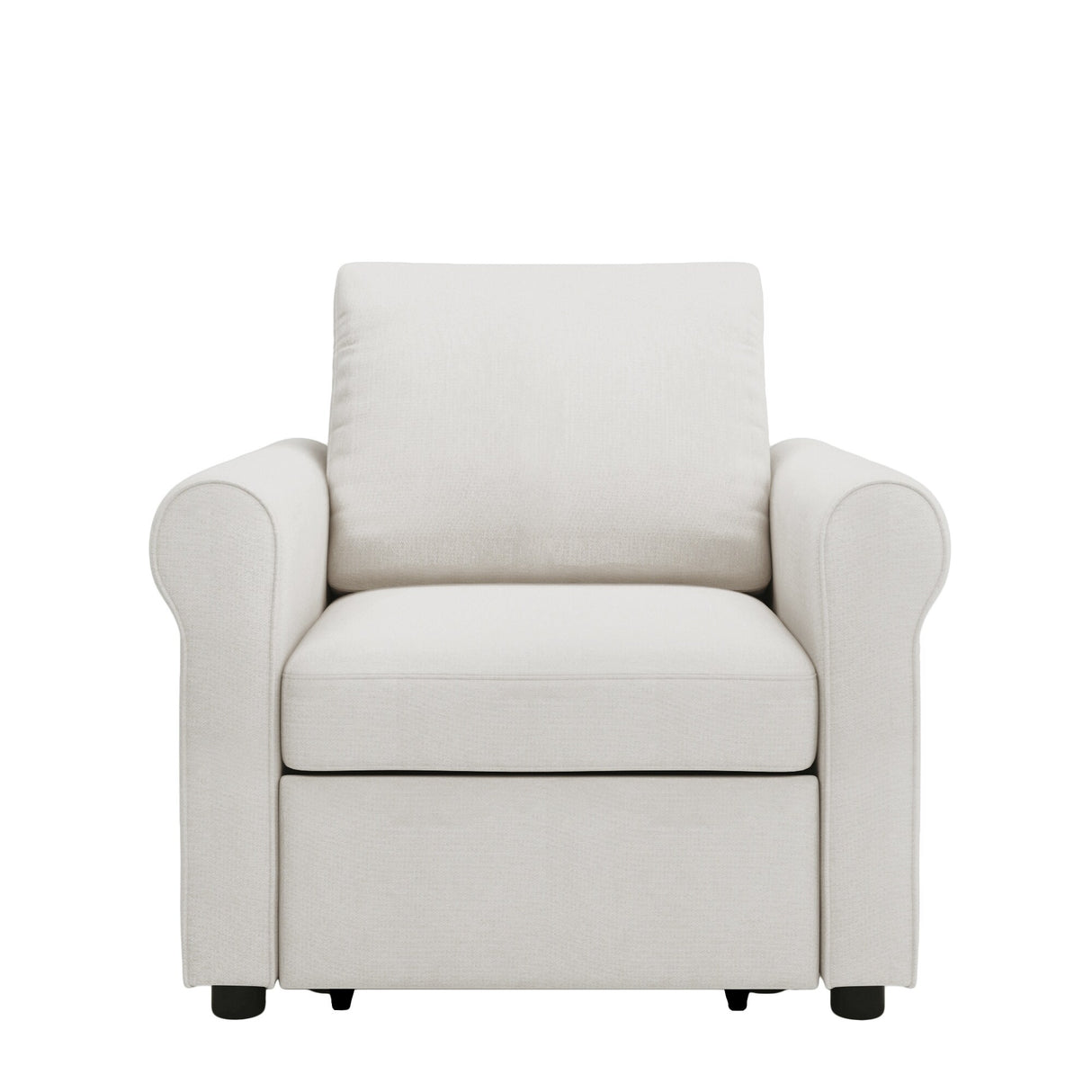 3-in-1 Modern Accent Chair with Adjust Backrest Convertible Sofa Bed - 34"x33"x33"H