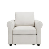 3-in-1 Modern Accent Chair with Adjust Backrest Convertible Sofa Bed - 34"x33"x33"H