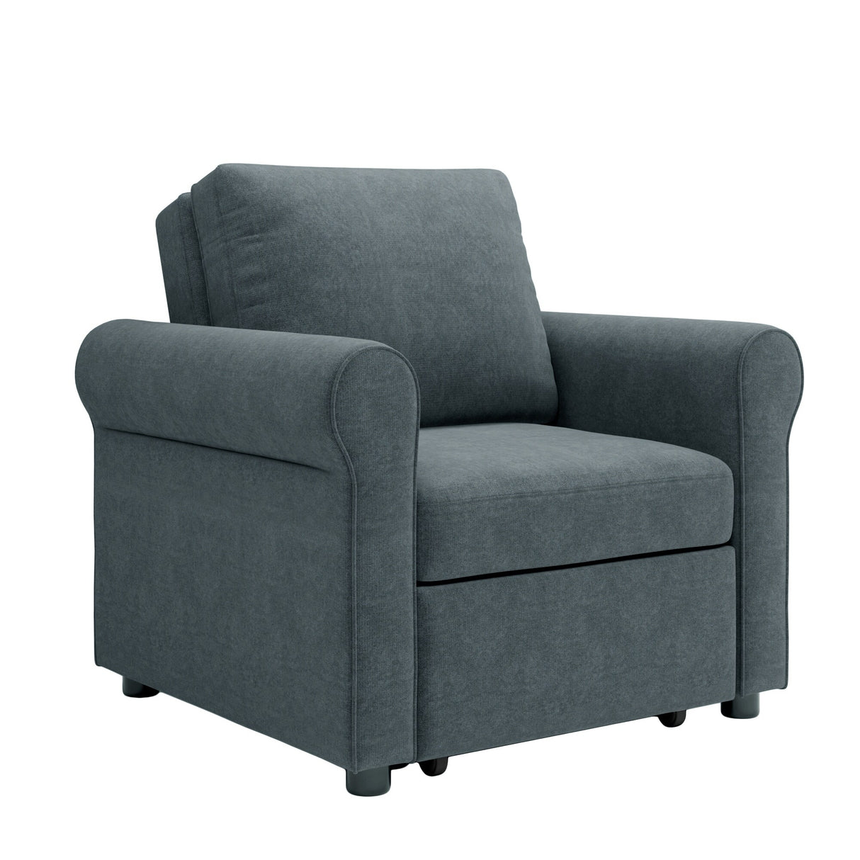 3-in-1 Modern Accent Chair with Adjust Backrest Convertible Sofa Bed - 34"x33"x33"H