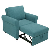 3-in-1 Modern Accent Chair with Adjust Backrest Convertible Sofa Bed - 34"x33"x33"H