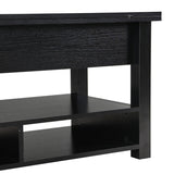 3 in 1 Multi-Functional Lift Top Coffee Table, Lift Tabletop Dining Table with Open Shelves