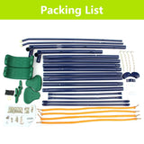 3-in-1 Outdoor Playground Equipment Kids Swing Sets w/Swings & Glider