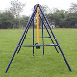 3-in-1 Outdoor Playground Equipment Kids Swing Sets w/Swings & Glider