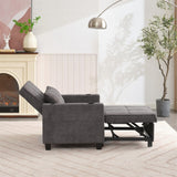3-in-1 Pull Out Futon Convertible Chair with USB Ports