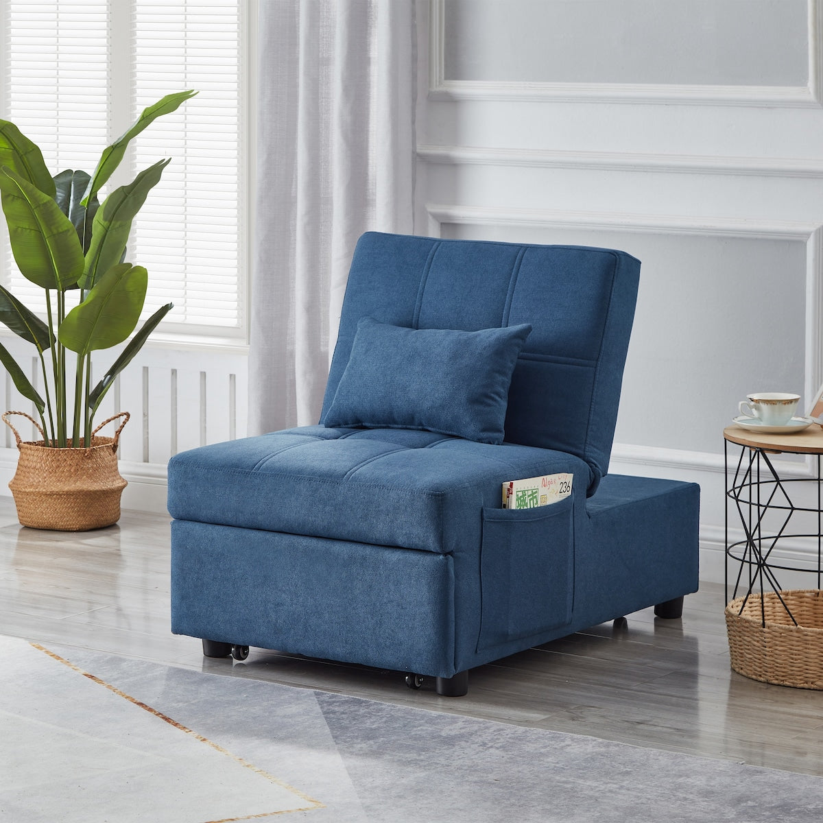 3-in-1 Sofa Bed Chair, Convertible Sleeper Chair Bed,Adjust Backrest Into a Sofa,Lounger Chair,Single Bed