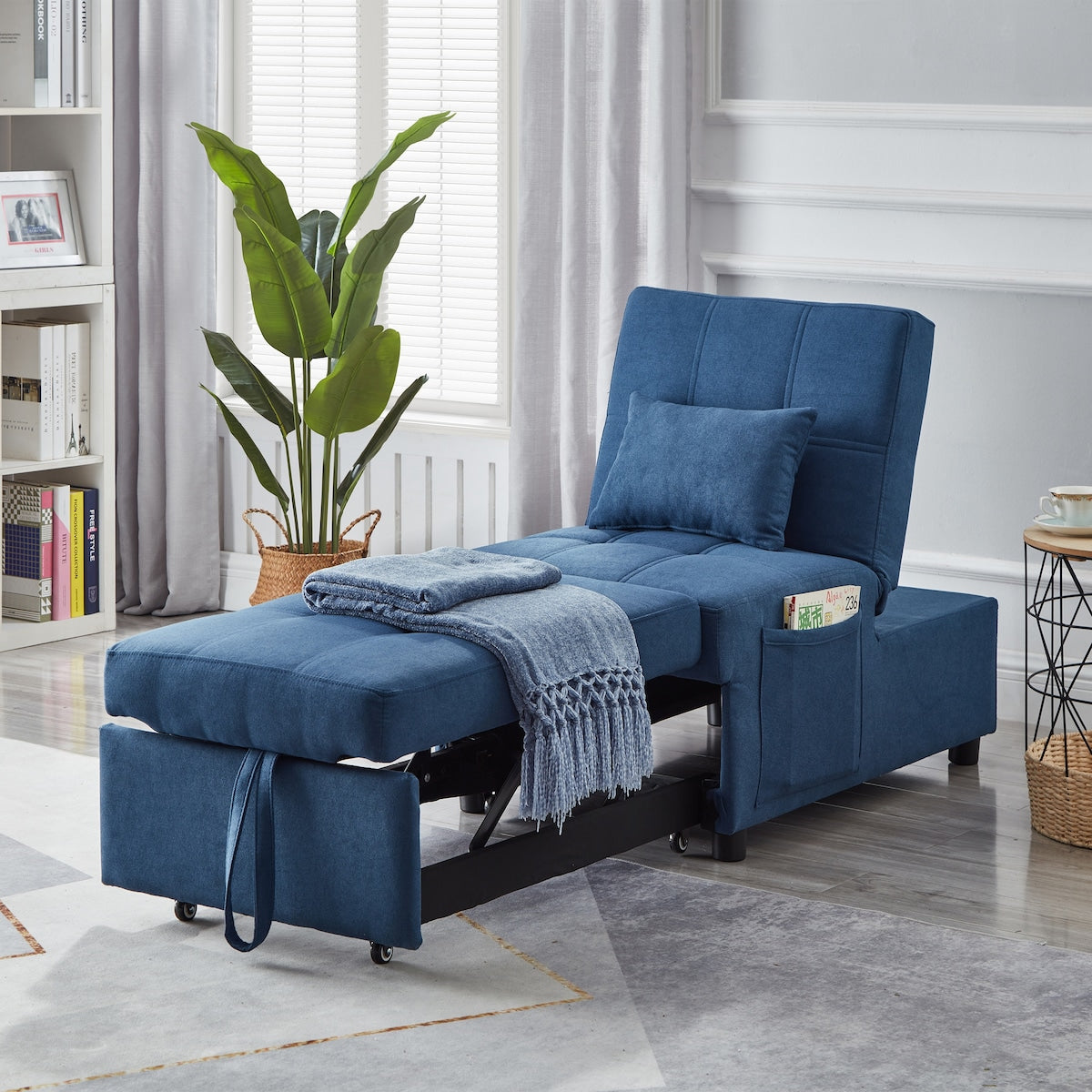 3-in-1 Sofa Bed Chair, Convertible Sleeper Chair Bed,Adjust Backrest Into a Sofa,Lounger Chair,Single Bed