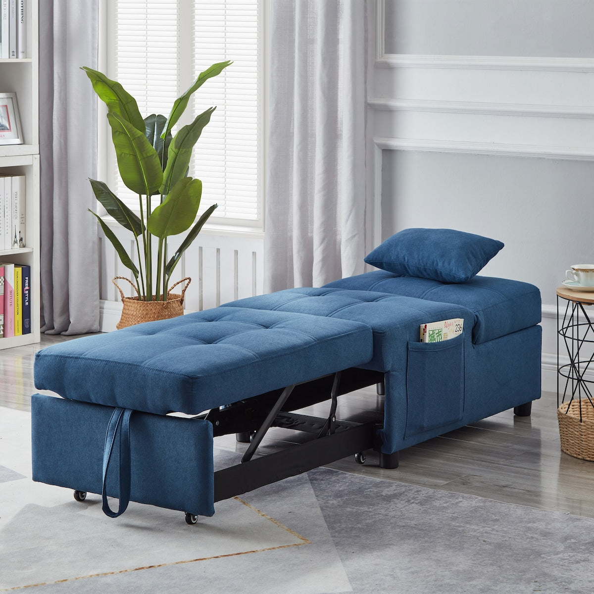3-in-1 Sofa Bed Chair, Convertible Sleeper Chair Bed,Adjust Backrest Into a Sofa,Lounger Chair,Single Bed