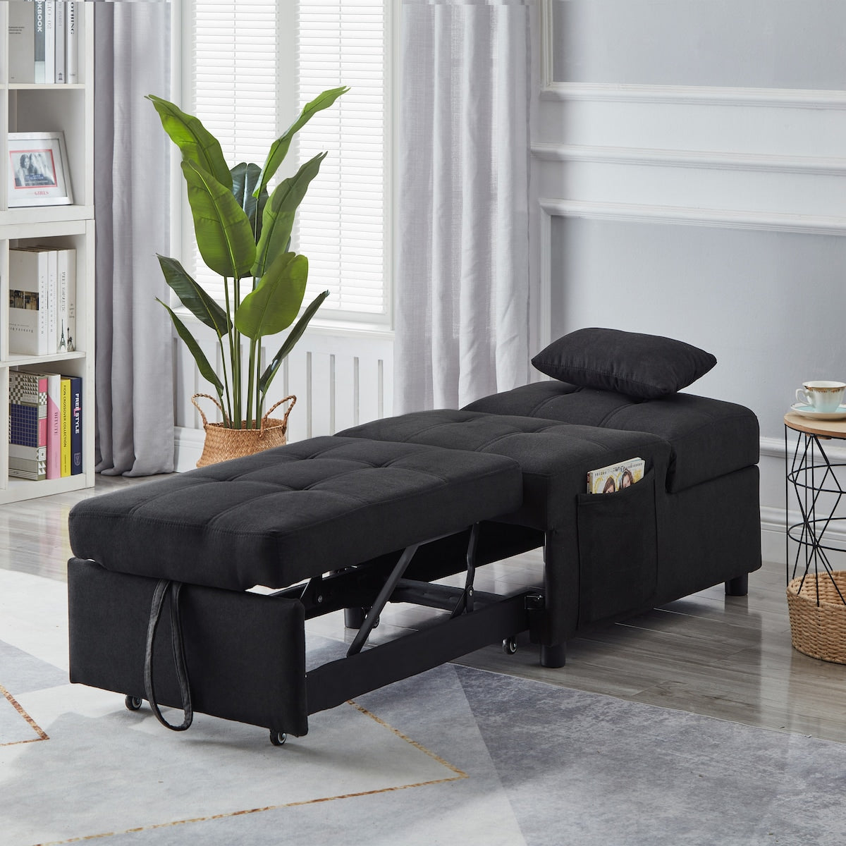 3-in-1 Sofa Bed Chair, Convertible Sleeper Chair Bed,Adjust Backrest Into a Sofa,Lounger Chair,Single Bed