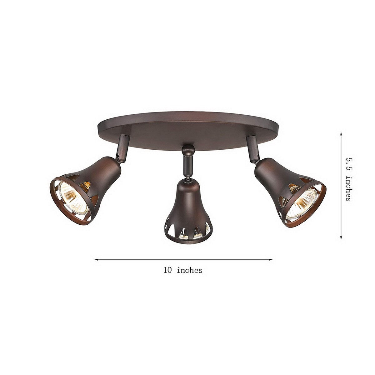 3-light Ceiling Track Spotlight (Bulbs Included)