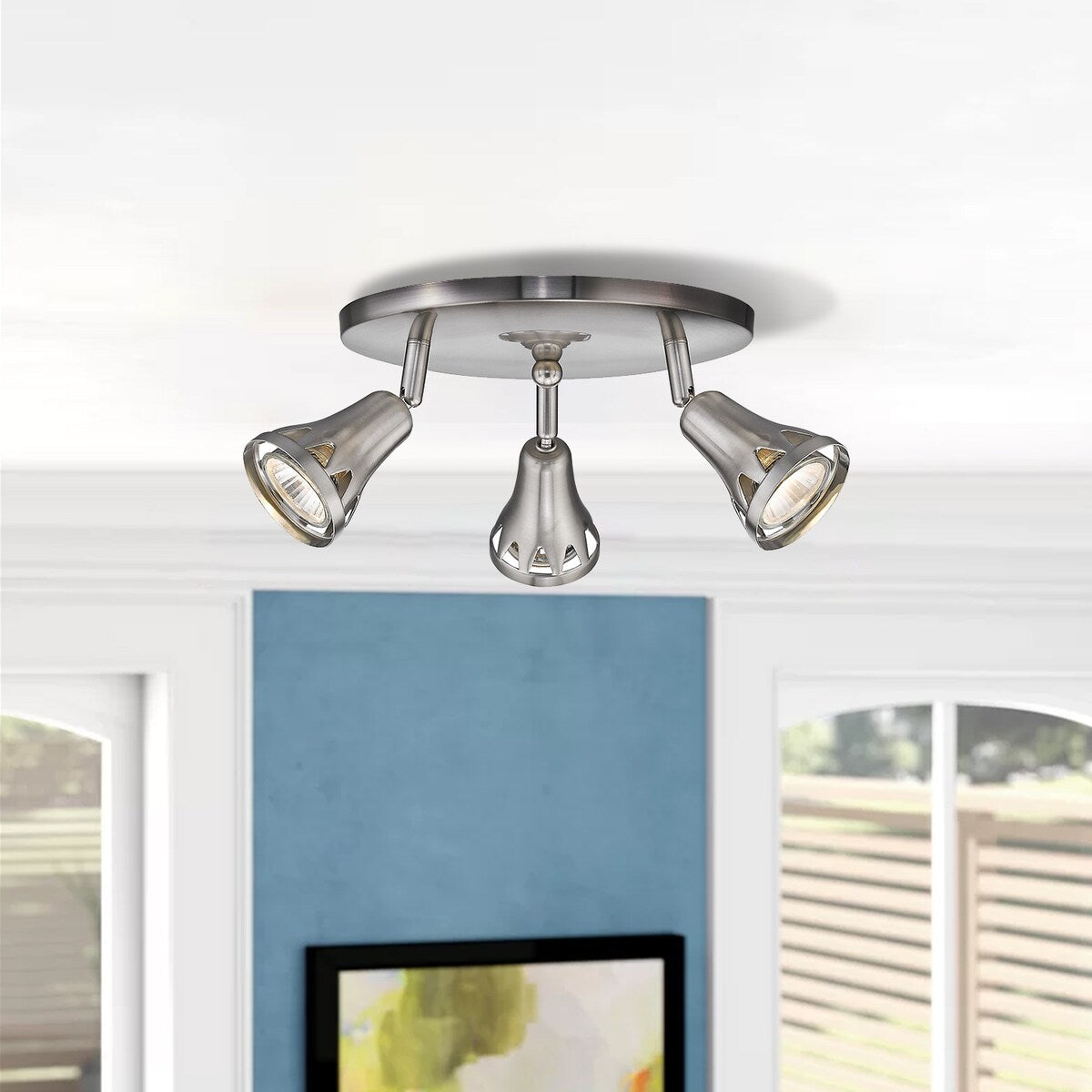 3-light Ceiling Track Spotlight (Bulbs Included)