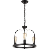 3 light industrial pendant lighting farmhouse black chandelier
