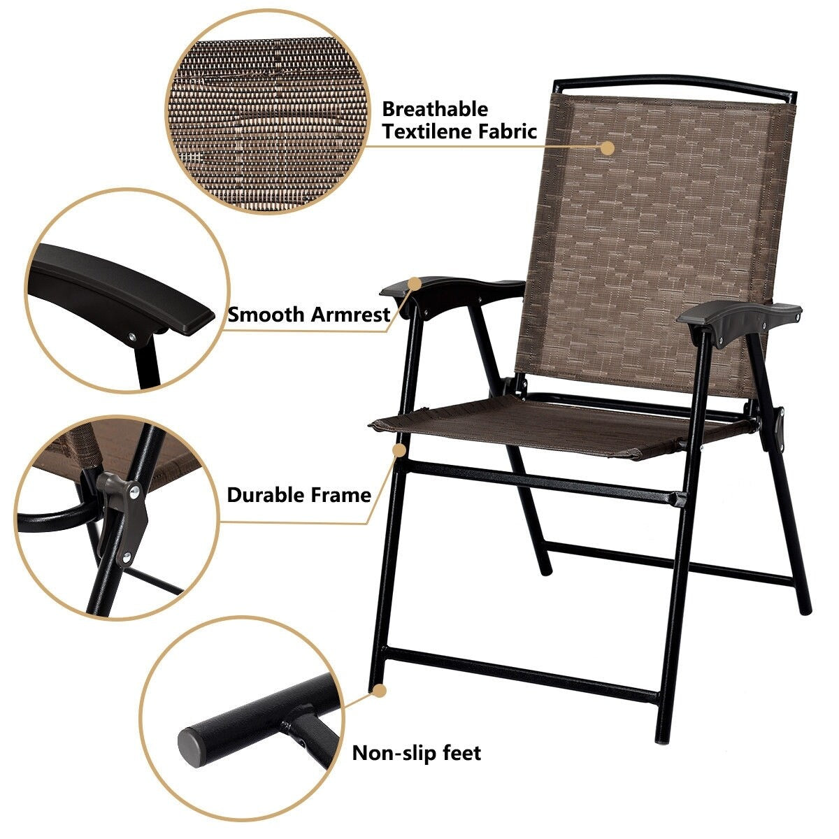 3 pcs Bistro Patio Garden Furniture Set