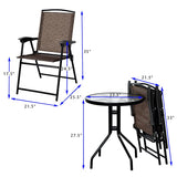 3 pcs Bistro Patio Garden Furniture Set