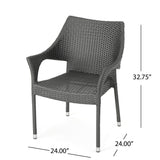 Christopher Knight Home 3-Piece Outdoor Wicker Chat Set with Cushions - N/A