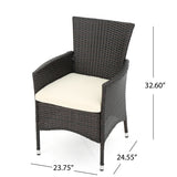 Christopher Knight Home 3-Piece Outdoor Wicker Chat Set with Cushions - N/A
