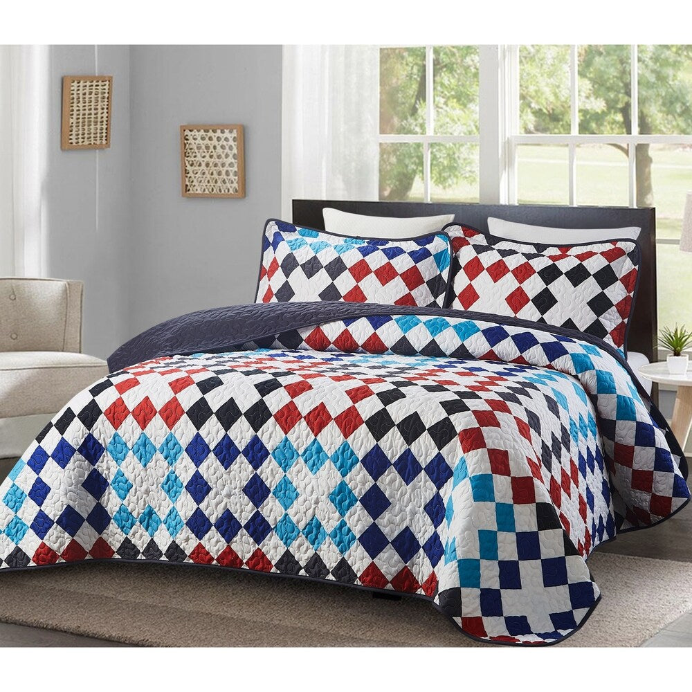3 piece Oversized King Quilt Set- Sophia