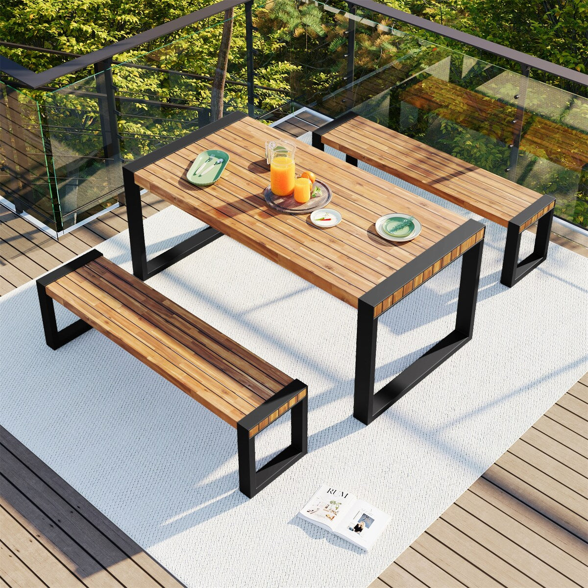 3-pieces Outdoor Dining Table