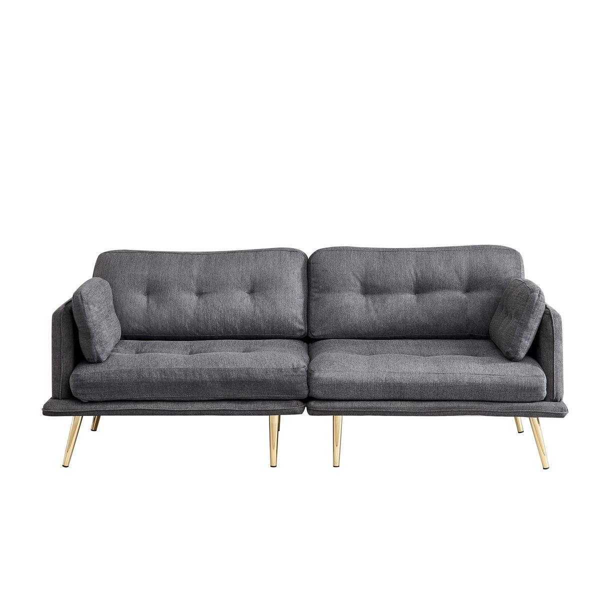 3 seat cotton linen fabric sofa with metal legs