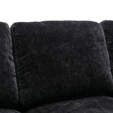 3-seater Sofa L-shape Polyester Padded Sectional Pillow Top Arms Sofa Chaise