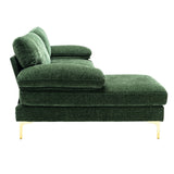 3-seater Sofa L-shape Polyester Padded Sectional Pillow Top Arms Sofa Chaise