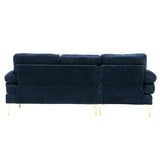 3-seater Sofa L-shape Polyester Padded Sectional Pillow Top Arms Sofa Chaise