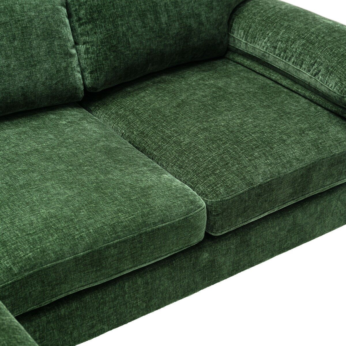 3-seater Sofa L-shape Polyester Padded Sectional Pillow Top Arms Sofa Chaise