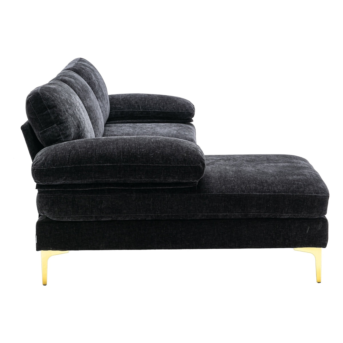 3-seater Sofa L-shape Polyester Padded Sectional Pillow Top Arms Sofa Chaise