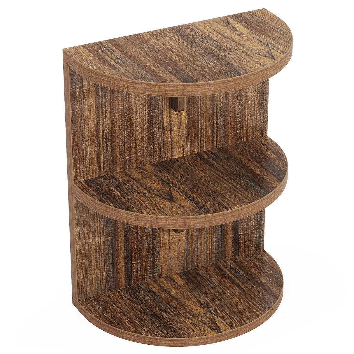 3-tier Half-round End Table, Semi-circular Side Table for Living Room