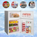 3.2 Cu.ft Compact Refrigerator Double Door Mini Fridge with Top Door