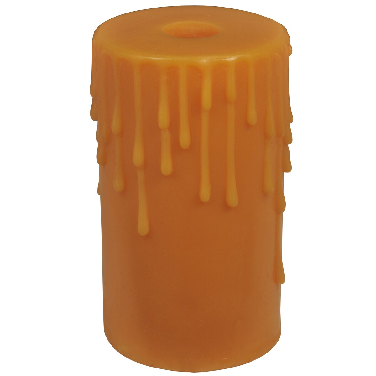3.5 In. Wide X 6 In. High Poly Resin Honey Amber Flat Top Candle Cover