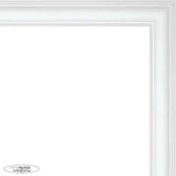 3.5x5 Contemporary White Complete Wood Picture Frame with UV Acrylic, Foam Board Backing, & Hardware