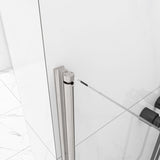 30/32/34/36 Inch Semi-Frameless Pivot Shower Door with Clear Tempered Glass