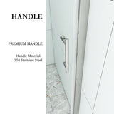 30/32/34/36 Inch Semi-Frameless Pivot Shower Door with Clear Tempered Glass