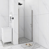 30/32/34/36 Inch Semi-Frameless Pivot Shower Door with Clear Tempered Glass