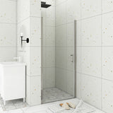 30/32/34/36 Inch Semi-Frameless Pivot Shower Door with Clear Tempered Glass