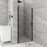 30/32/34/36 Inch Semi-Frameless Pivot Shower Door with Clear Tempered Glass