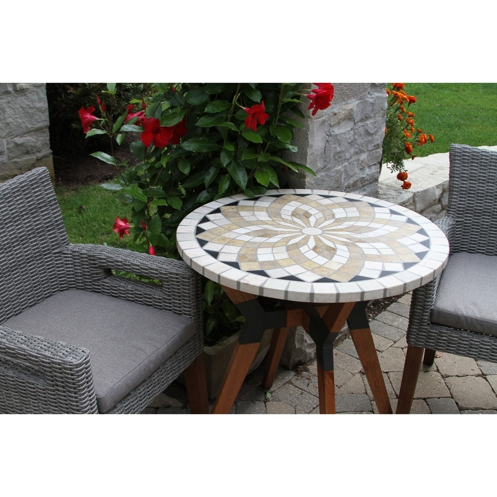 Cordora 30" Dia. Marble Bistro Table - N/A