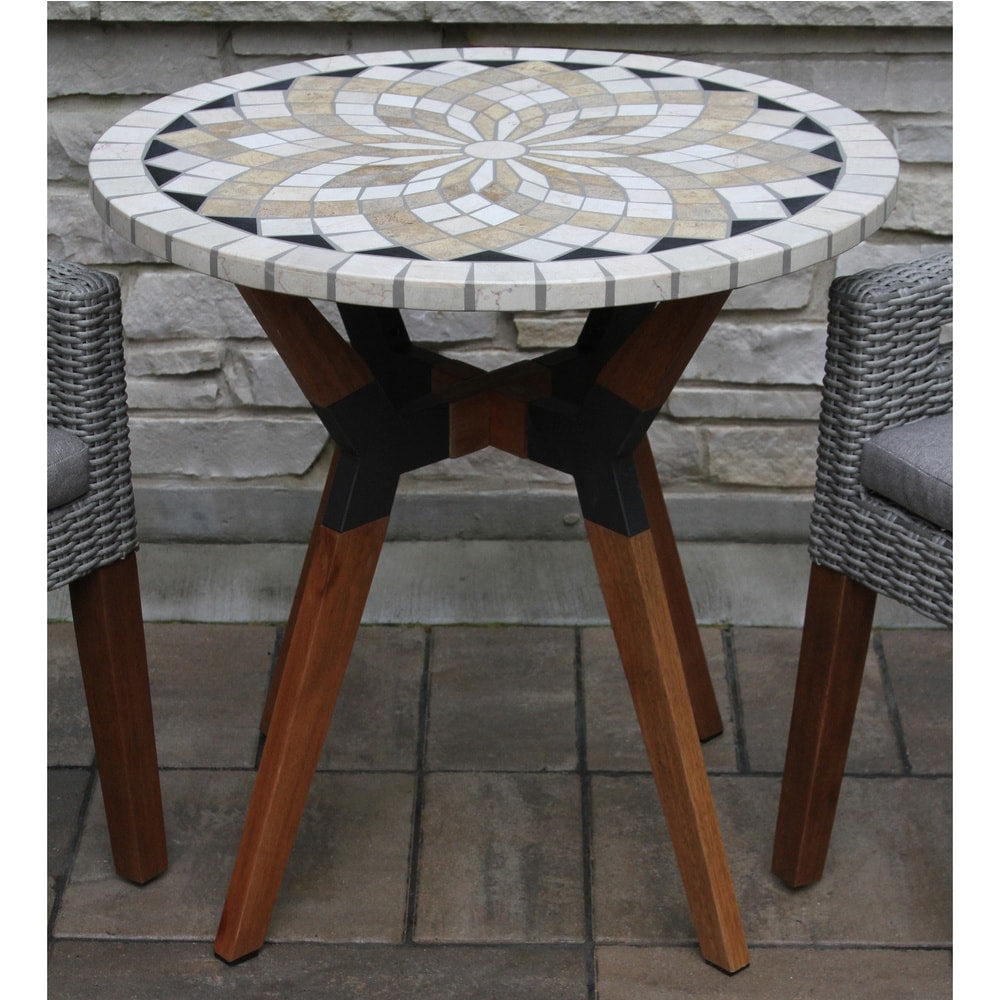 Cordora 30" Dia. Marble Bistro Table - N/A