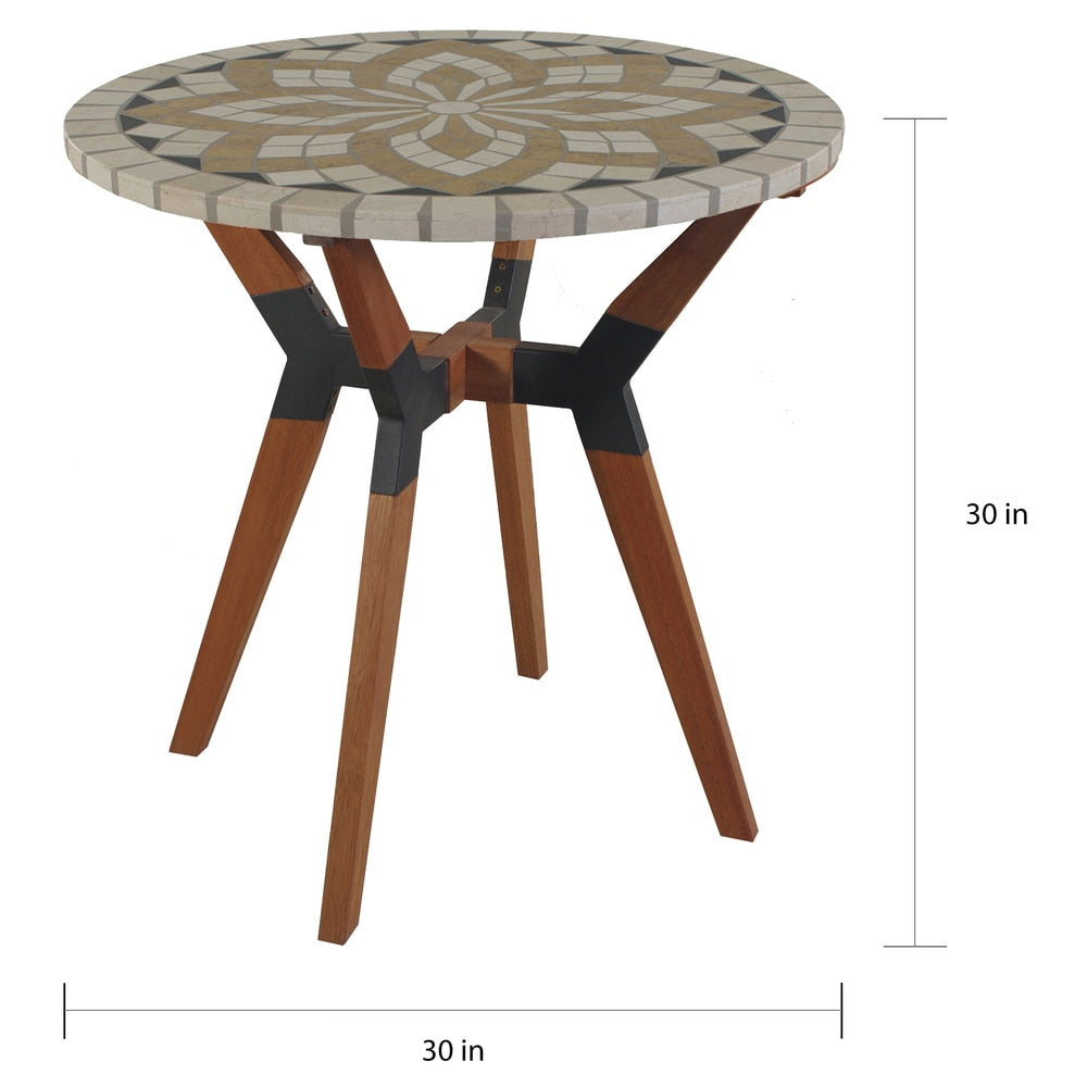 Cordora 30" Dia. Marble Bistro Table - N/A