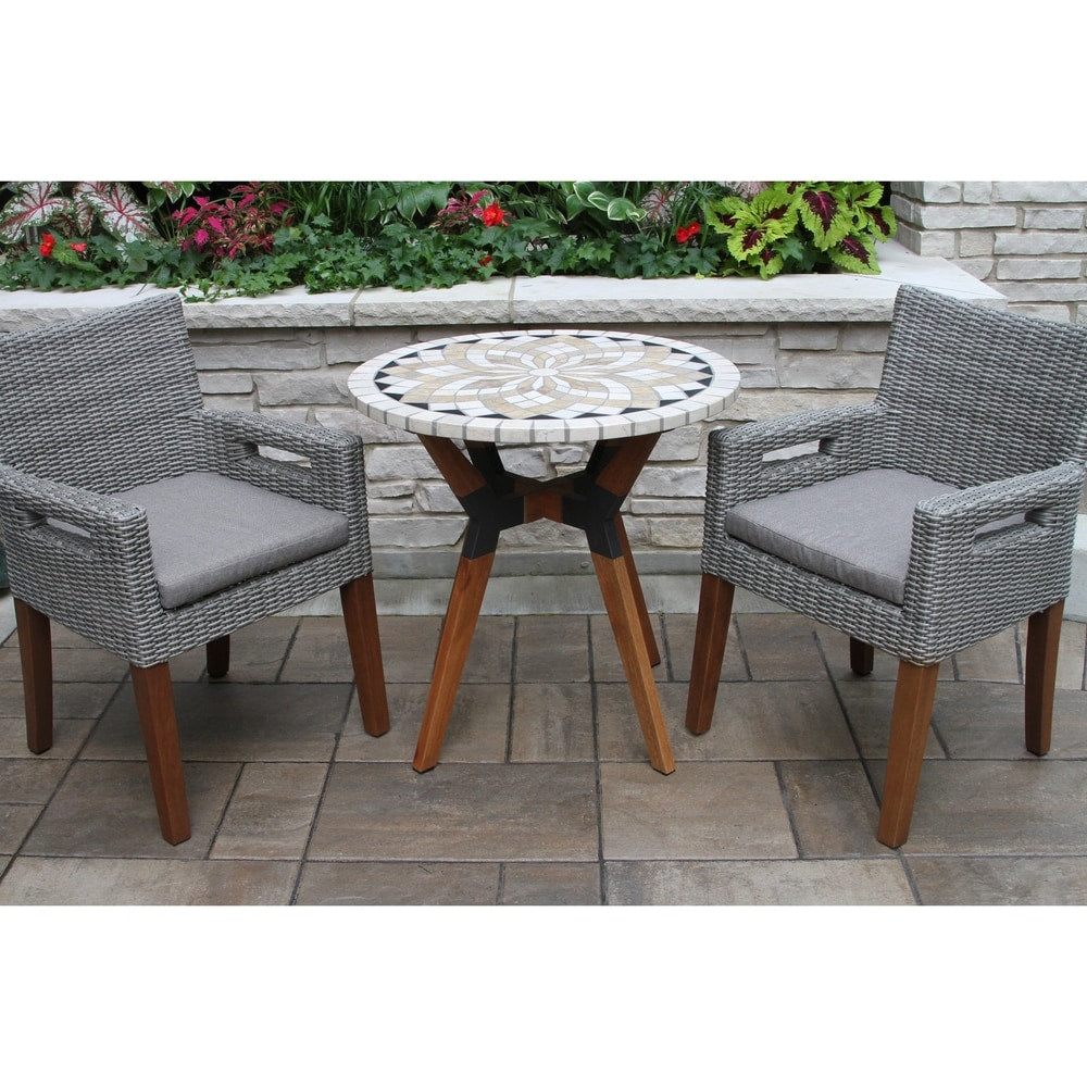 Cordora 30" Dia. Marble Bistro Table - N/A