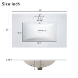 30-Inch Black Bathroom Vanity with Ceramic Sink Combo, Abundant Storage Cabinet