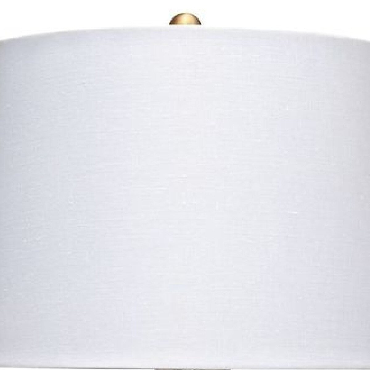 30 Inch Ceramic Table Lamp with Textured Design Base, White