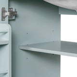 30 Inch Freestanding Bathroom Vanity Set in Green with Drawer and Ceramic Sink - 30" x 35" in.