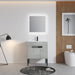30 Inch Plywood Freestanding/Wall Mounted Bathroom Vanity Set in Cement Grey with Integrated Ceramic Sink