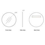 30 Inch Round Mirror - Black