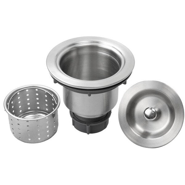 30" Ticor S5302 Bryce Series Graduated Basin Ledge 16-Gauge Stainless Steel Double Basin Zero Radius Curved Apron Sink