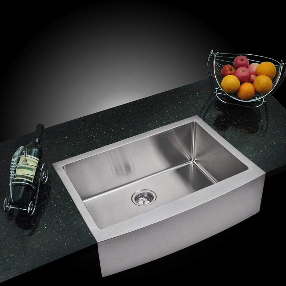 30"X22" Single Bowl 16g SS Apron Kitchen Sink